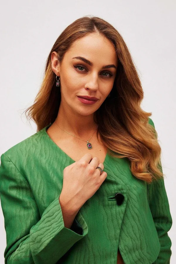 Braelyn Pink And Green Pendant