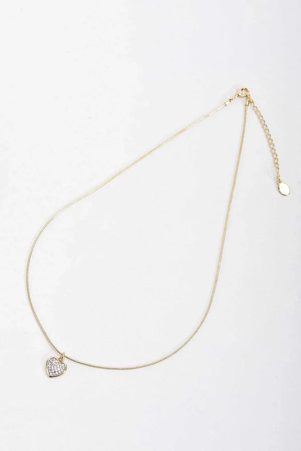 Brilliant Gold Heart Shape Necklace