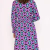 Brioni Midi Dress In Lilac Print