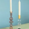 Brown Glass Candle Stand