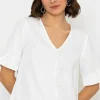 Button Blouse In Ivory