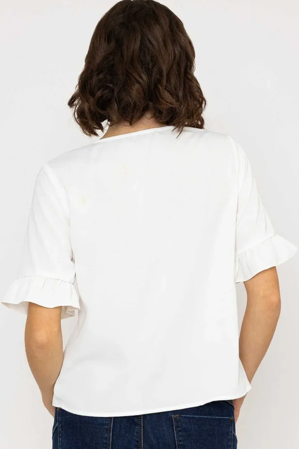 Button Blouse In Ivory