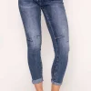 Button Detail Jeans In Denim