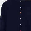 Button Detail Knit In Navy