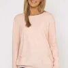 Button Detail Knit In Pink