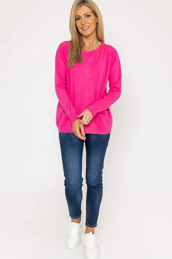Button Detail Knit In Pink