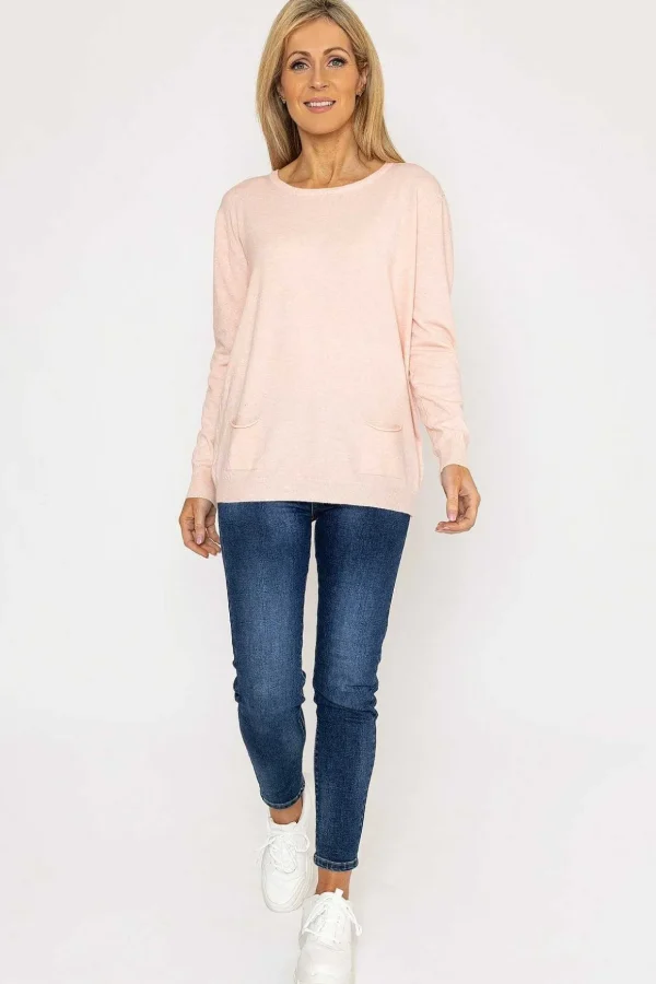 Button Detail Knit In Pink