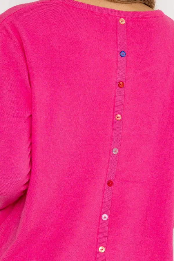 Button Detail Knit In Pink