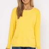 Button Detail Knit In Yellow