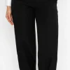 Button Hem Trousers In Black