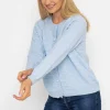 Button Up Cardigan In Blue