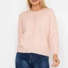 Button Up Cardigan In Pink