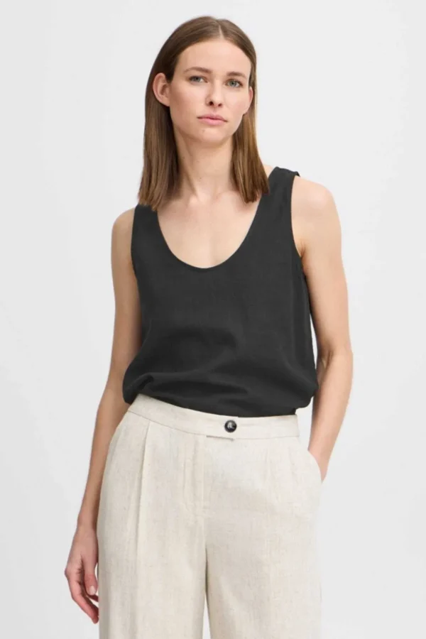 Byfalakka Black Vest Top