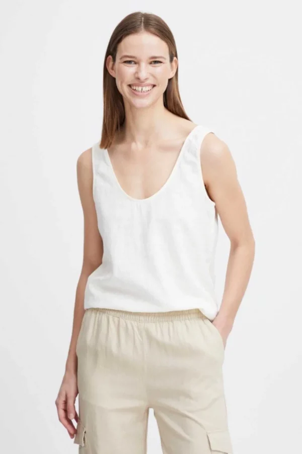 Byfalakka White Vest Top