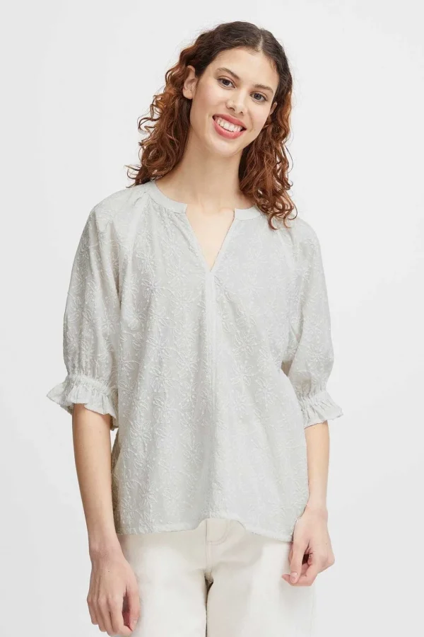 Bygenna White Cotton Blouse