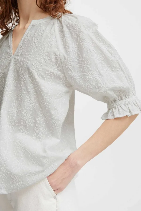 Bygenna White Cotton Blouse