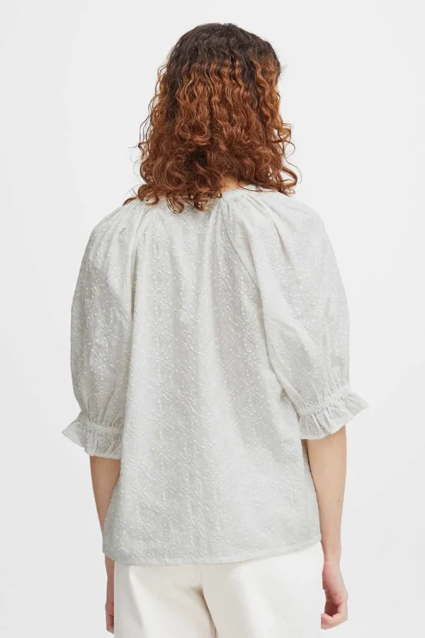 Bygenna White Cotton Blouse