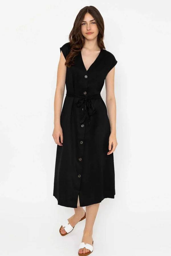 Byilini Black Midi Dress