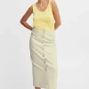 Bykatsa Cream Midi Skirt