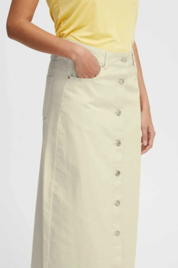 Bykatsa Cream Midi Skirt