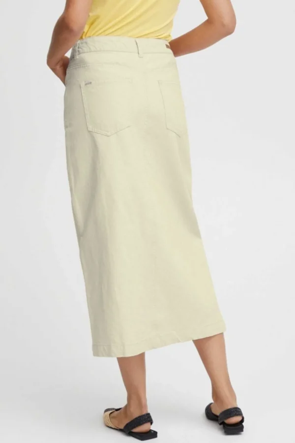 Bykatsa Cream Midi Skirt