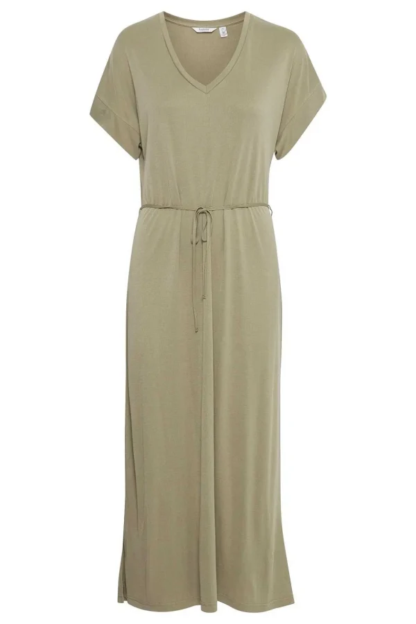 Bypireni Khaki Green Midi Dress
