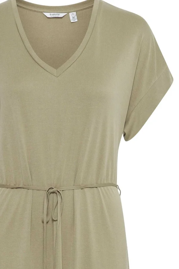 Bypireni Khaki Green Midi Dress