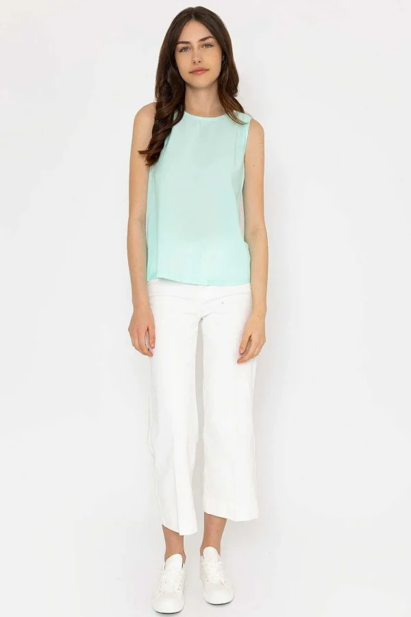 Bysilti Aqua Blue Sleeveless Top