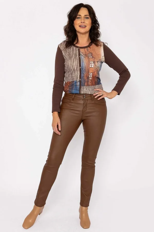 Camel Pu Jeans
