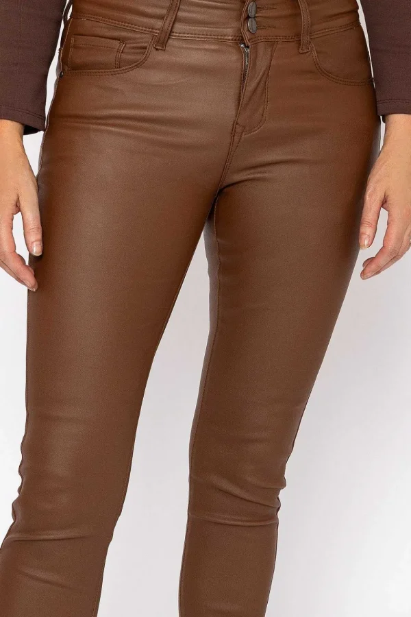 Camel Pu Jeans