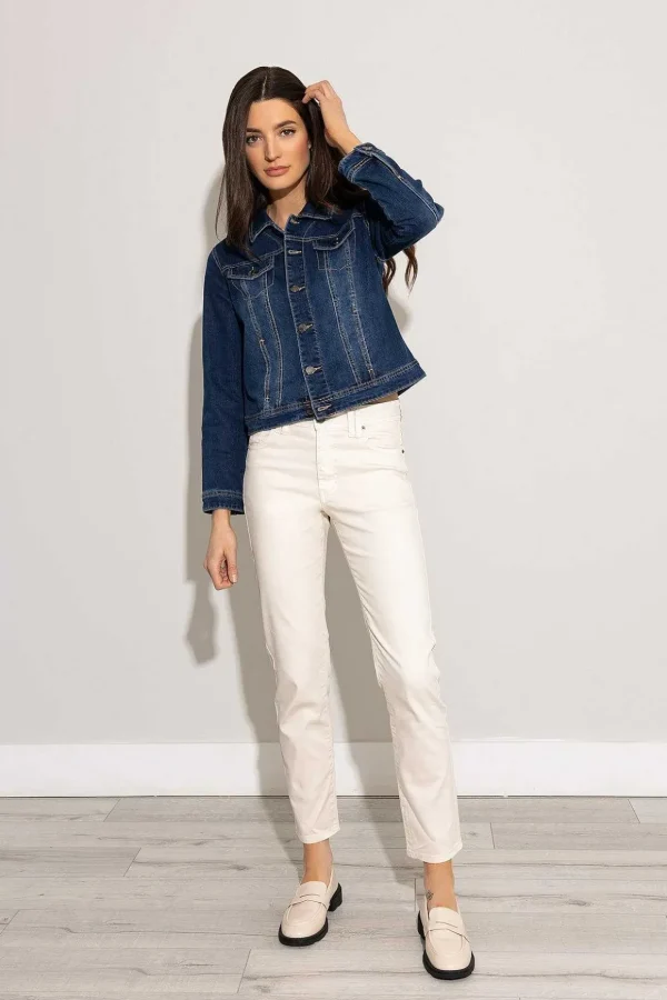 Casual Jean Pants In Ecru