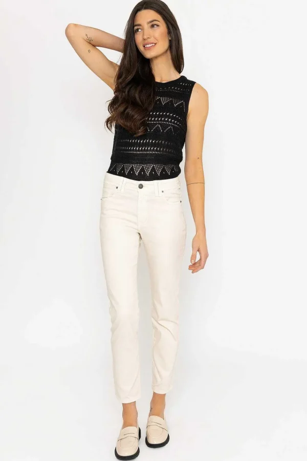 Casual Jean Pants In Ecru