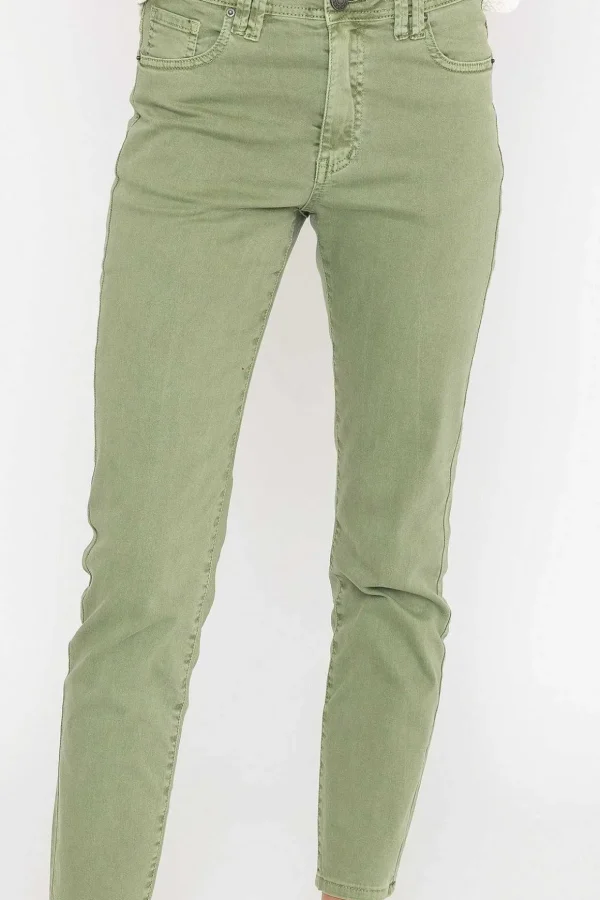 Casual Jean Pants In Green