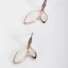 Cateye Pendant Earrings In White
