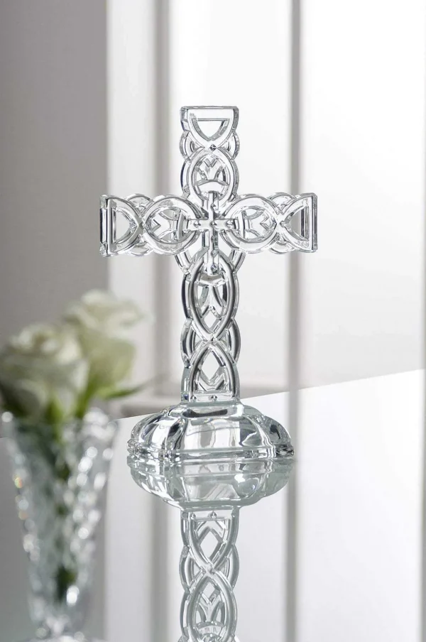 Celtic Design Glass Cross