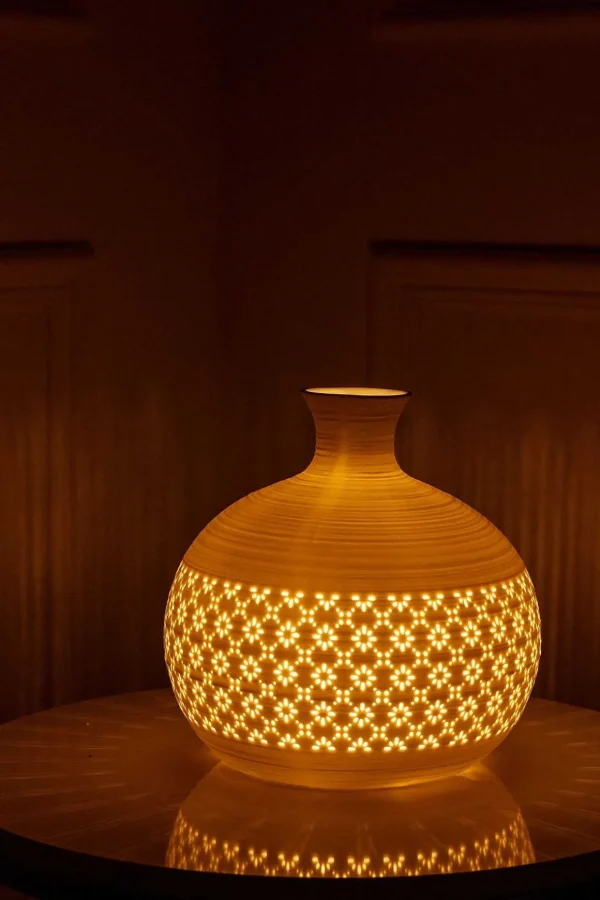 Ceramic Led Vase Table Lamp