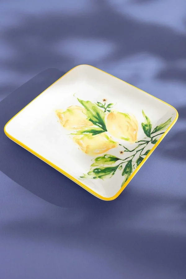 Ceramic Lemon Square Plate