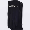 Chain Detail Glove In Black
