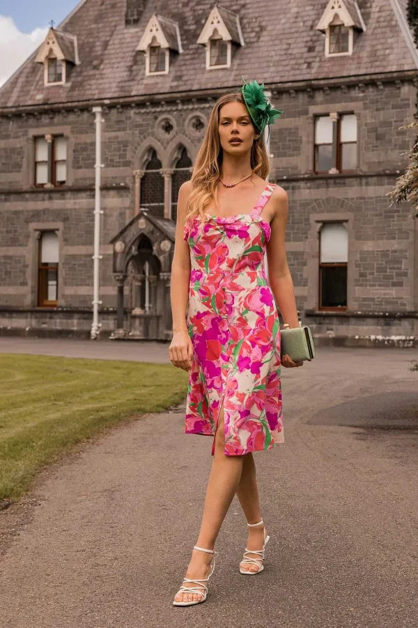 Charlotte Multi Print Knee Length Dress