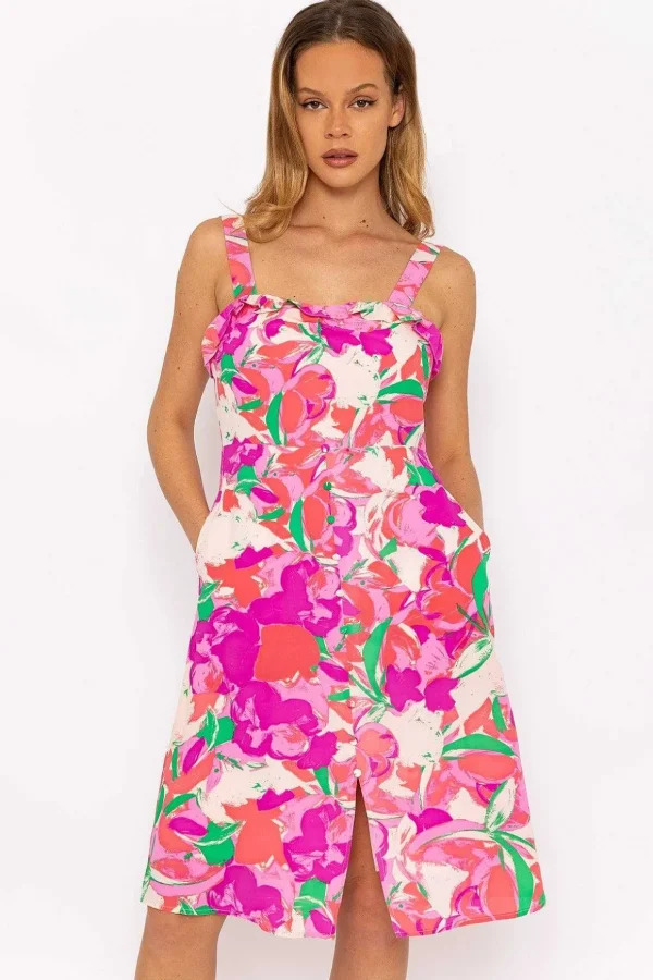 Charlotte Multi Print Knee Length Dress