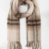 Check Scarf In Brown Tones