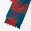 Check Scarf In Navy