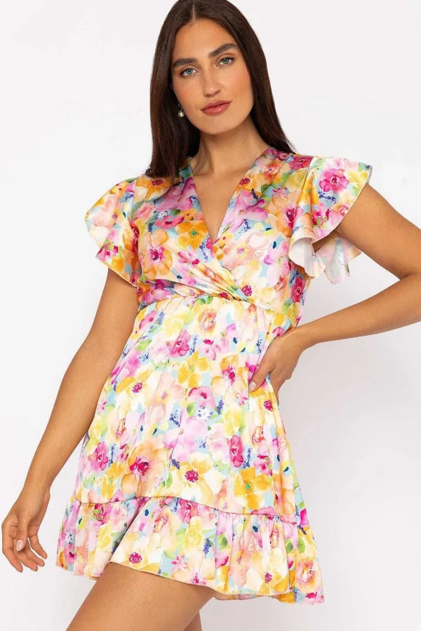 Cheryl Mini Dress In Multi Print