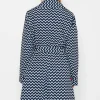 Chevron Print Mac In Navy