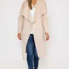 Chuck On Wrap Coat In Ecru
