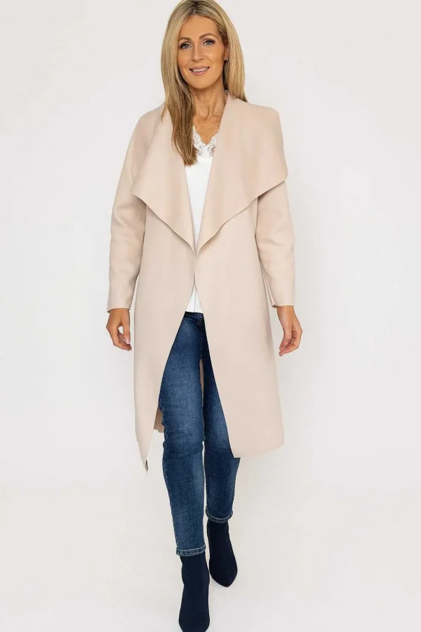 Chuck On Wrap Coat In Ecru