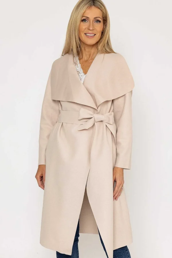 Chuck On Wrap Coat In Ecru
