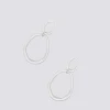 Circle Drop Earrings In Silver
