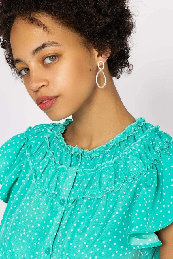 Circle Drop Earrings In Silver