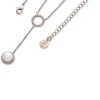 Circle Drop Pearl Pendant Necklace